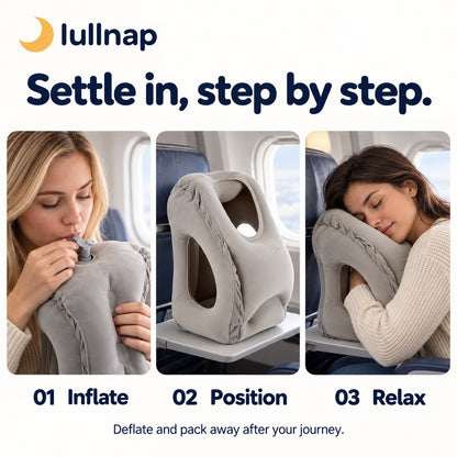 Lullnap Inflatable Travel Nap Pillow